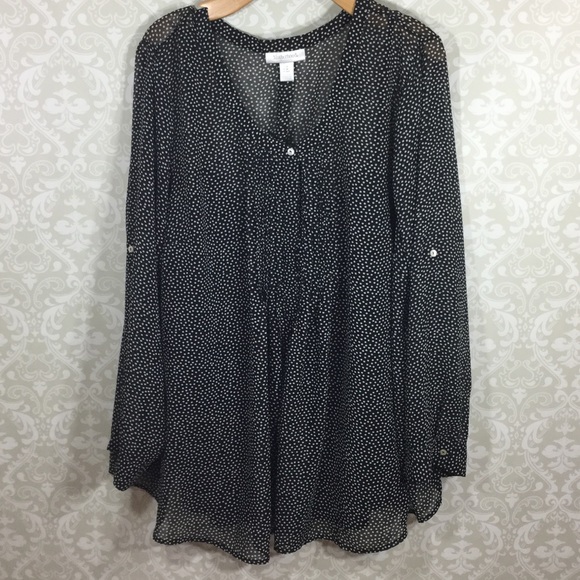 Motherhood Maternity 3X plus size polka dot blouse