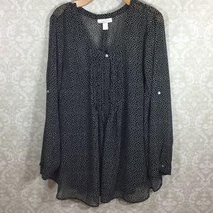 Motherhood Maternity 3X plus size polka dot blouse