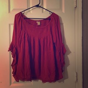 Orange off the shoulder top