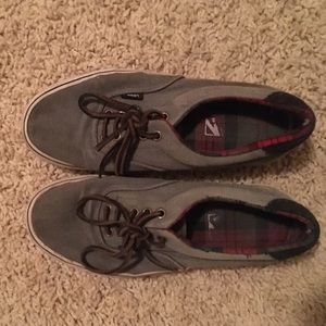 Gray Vans Classics w/ Suede Laces