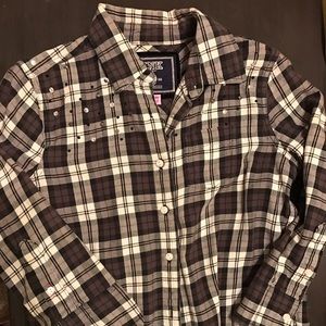 3/4 sleeve flannel