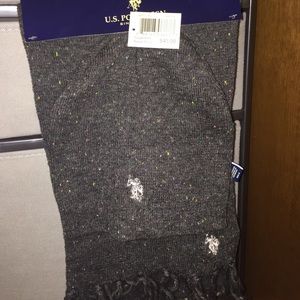New Grey matching hat and scarf by US Polo Assn.