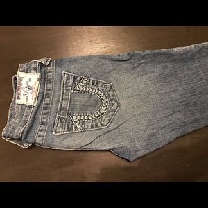 True religion slim boot cut stone washed jeans