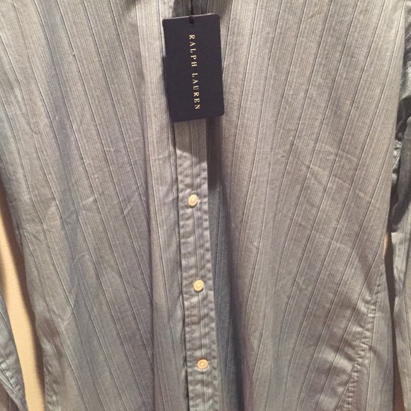 Ralph Lauren Slim Fit Blouse with light/dark Blues - Picture 4 of 4