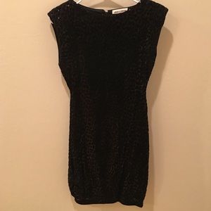 Alice and Olivia black sequin dress