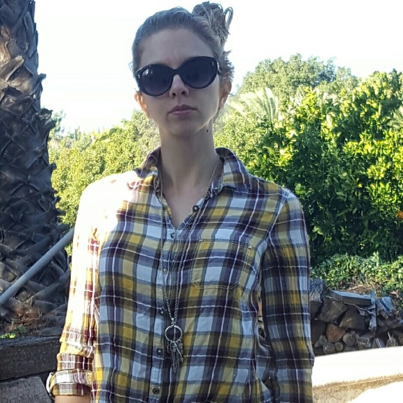 Plaid cotton h&m shirt