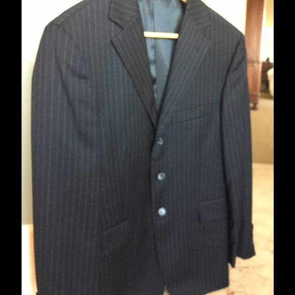 J Crew navy blue classic pinstripe blazer