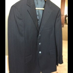 J Crew navy blue classic pinstripe blazer