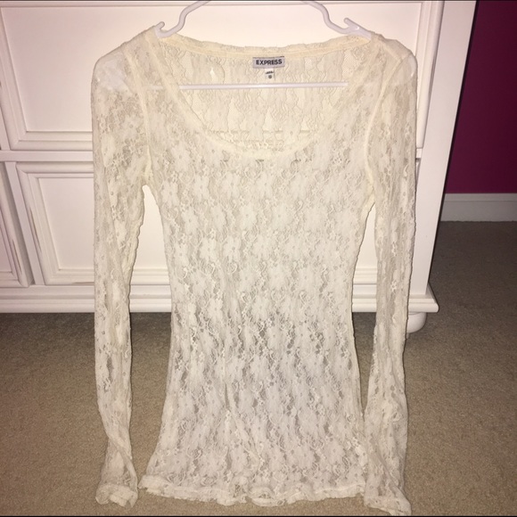 Express Lace Long Sleeve Top