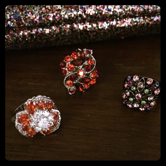Price just reduced 33%! Lot of 3 Costume Rings