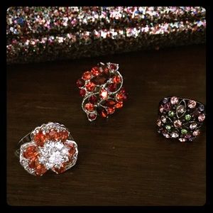 Price just reduced 33%! Lot of 3 Costume Rings