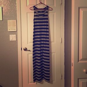 Black & gray maxi dress