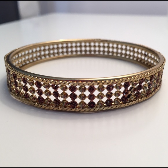 Beaded bangle bracelet