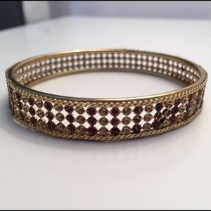 Beaded bangle bracelet