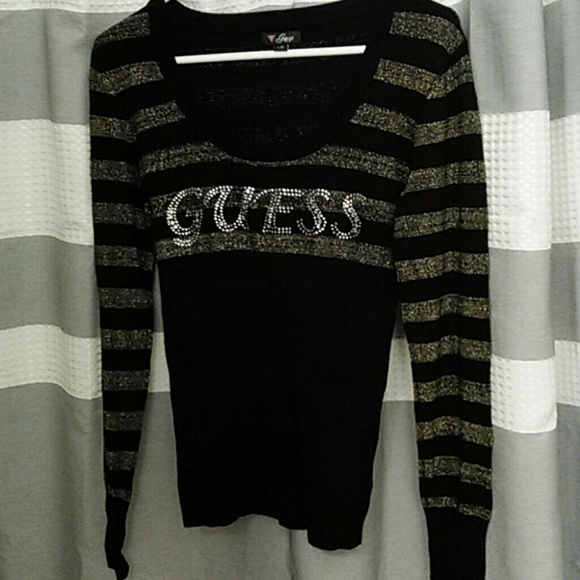 Guess sparkle sweater NWOT lg
