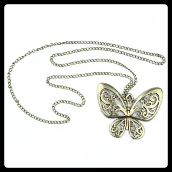 Bronze Butterfly Necklace