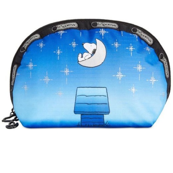 NWT Lesportsac x Peanuts Dome Cosmetic Case