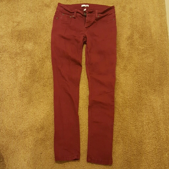 Size 3 BONGO Maroon Skinny Jeans