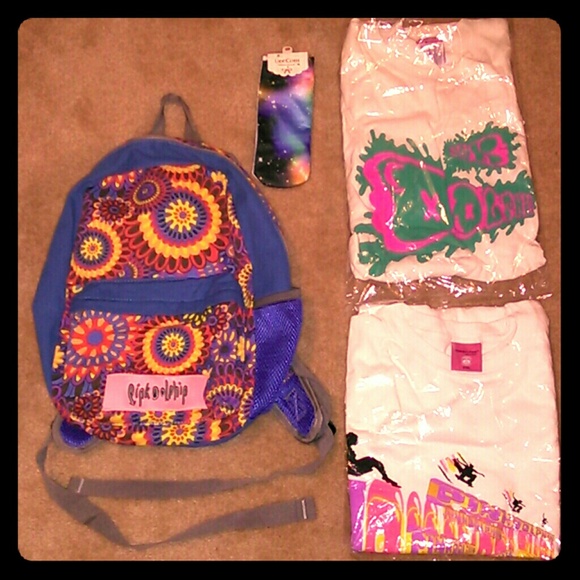 Pink Dolphin Gear [Backpack, Shirts, Galaxy Socks