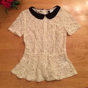 H&M Lace Collared Shirt