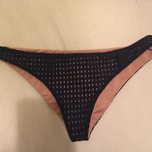Black mesh bikini bottoms