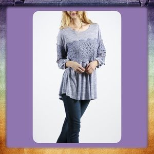 🚨SALE🚨💜NWT LILAC LACE TRIM *VERY SOFT* TOP