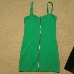 Green mini dress
