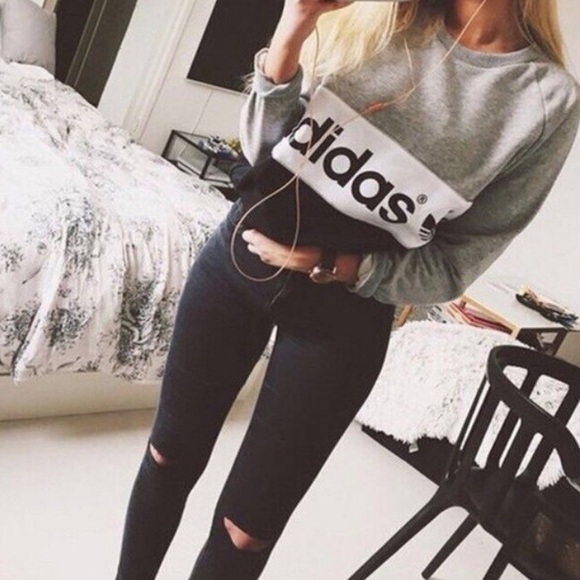 Adidas Tri Color Sweater Shirt Tee