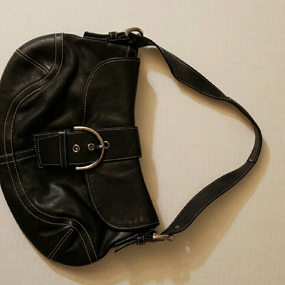 Coach mini saddle handbag Black Leather