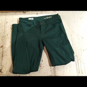 GAP forest green legging jeans