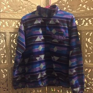 Patagonia blue and purple fleece