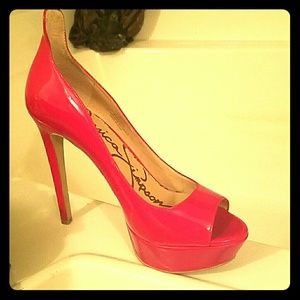 Red Patten Leather Stilettos