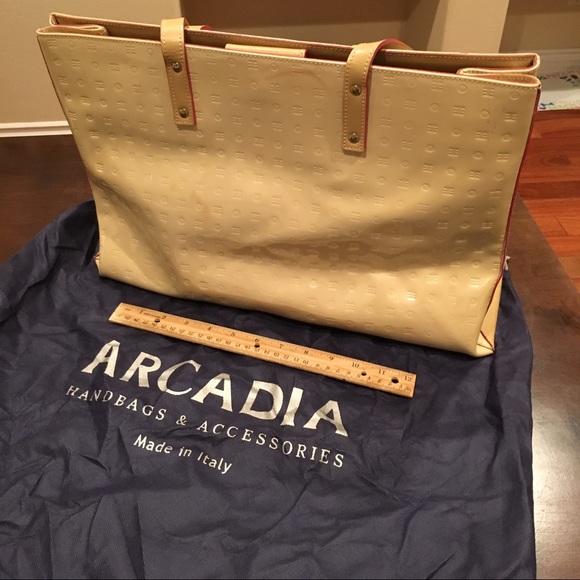 Arcadia Italian Patent Leather Large Tote