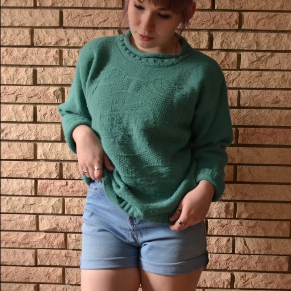 Cape Cod Turquoise Sweater, M - Picture 3 of 4