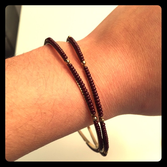 Beaded bangle bracelets