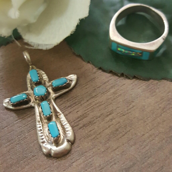 Silver and turquoise set