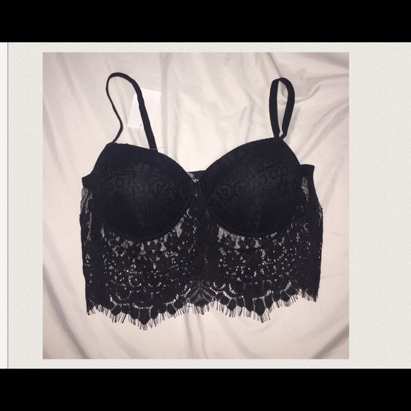 Black lace bralette