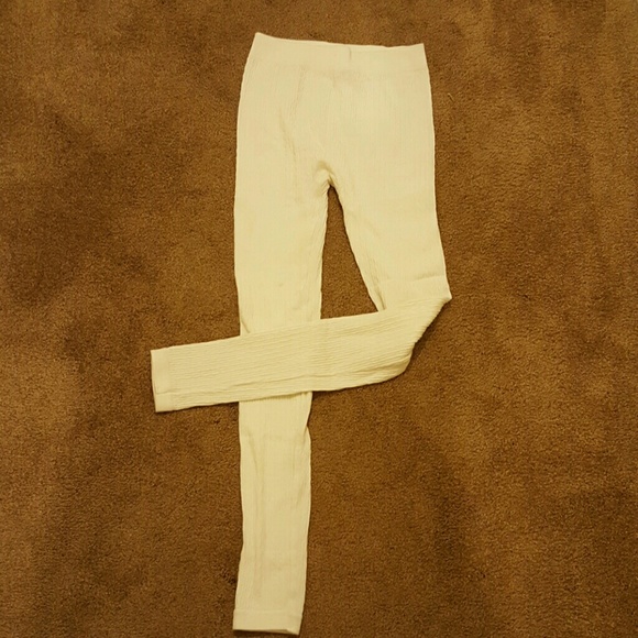 Small White Winter Leggings