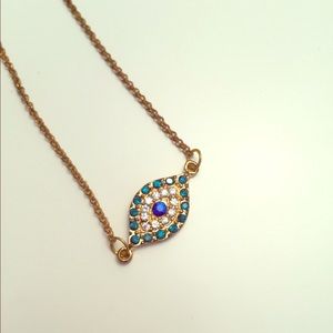 Gold-toned evil eye bracelet