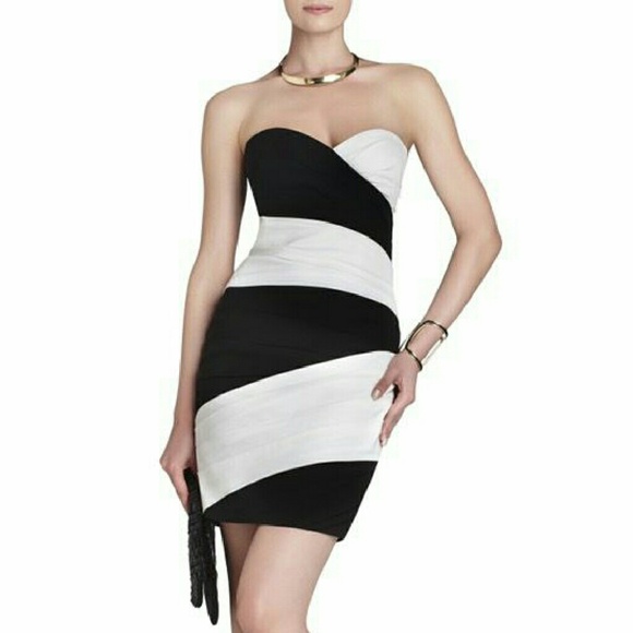 NWT NEW BCBG MAX AZRIA WHITE COMBO KALEA DRESS