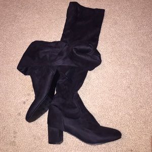 NWOT Faux Suede Over The Knee Boots