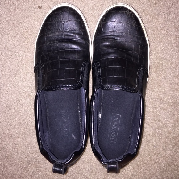 Topshop Shoes - Topshop leather slip on shoes