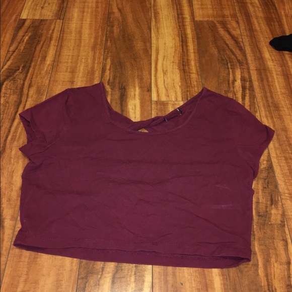 Maroon crop top