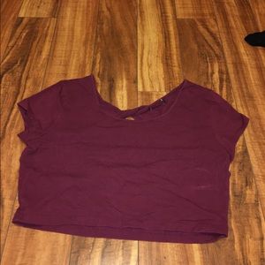 Maroon crop top