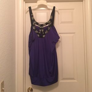 Purple fancy bling blouse great for New Years