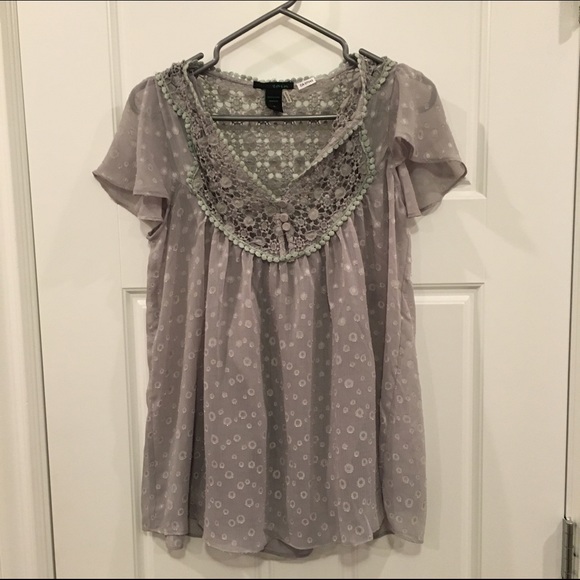 Rain | Grey plumetis top