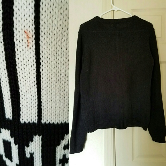 Urban Outfitters Sweaters - Barcode Sweater Serial Number Black Goth Punk L Urban Outfitters Sweaters - Barcode Sweater Serial Number Black Goth Punk L