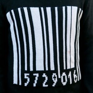 Urban Outfitters Sweaters - Barcode Sweater Serial Number Black Goth Punk L Urban Outfitters Sweaters - Barcode Sweater Serial Number Black Goth Punk L
