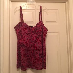 Red cheetah tank top