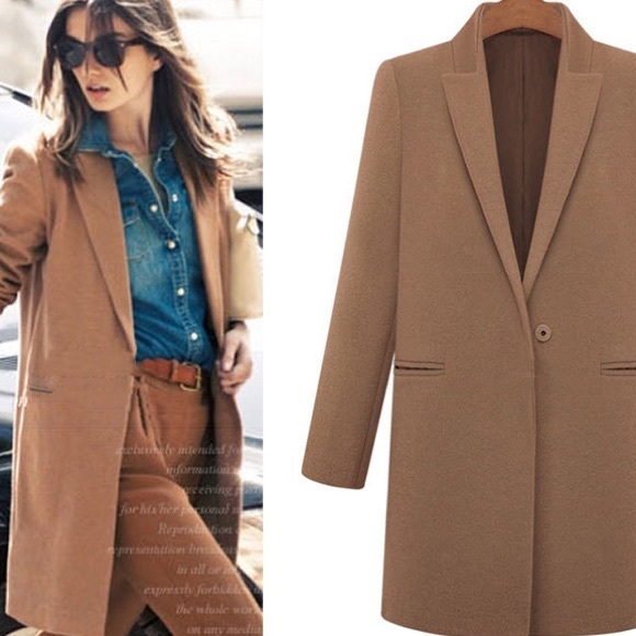 N/A Jackets & Blazers - ♥Tan Coat size L☃️